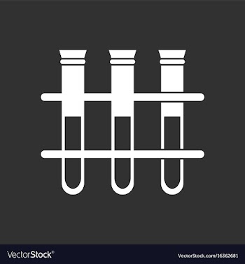 White icon on black background three test tube vector image