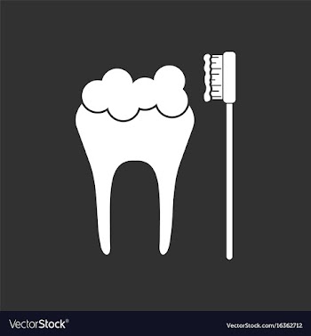 White icon on black background tooth and vector image