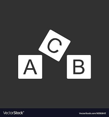 White icon on black background toy blocks vector image