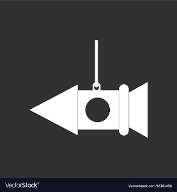 White icon on black background toy rocket vector image