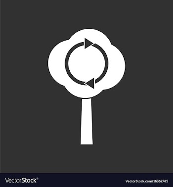 White icon on black background tree and air vector image