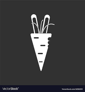 White icon on black background turnip plant vector image
