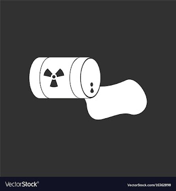 White icon on black background waste pollution of vector image