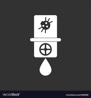 White icon on black background water pipe and vector image