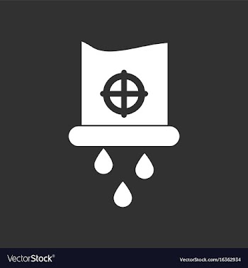 White icon on black background water pipe and vector image