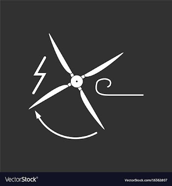 White icon on black background wind turbine vector image