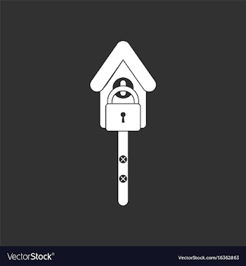 White icon on black background wooden pethouse vector image