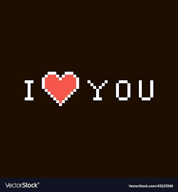 white inscription i love you with red heart shape