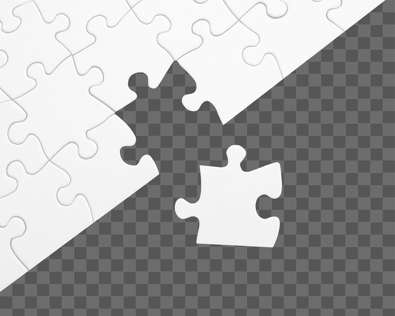 White jigsaw png sticker, transparent | Free PNG - rawpixel