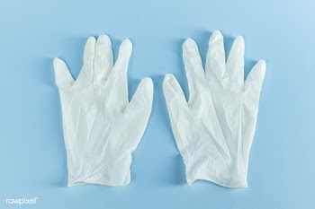 White latex gloves to prevent coronavirus contamination | Free  photo - 2293473
