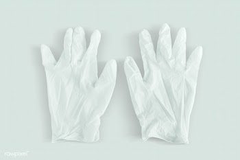 White latex gloves to prevent coronavirus contamination mockup | Free  psd mockup - 2293480