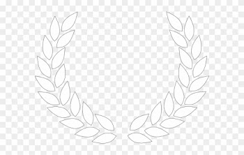 White Laurel Wreath Vector
