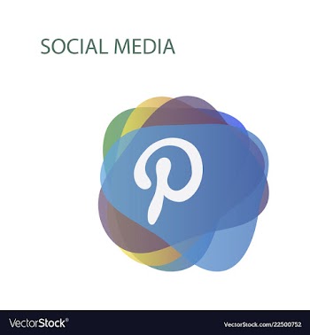 White letter p in red circle on white background vector image