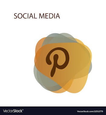White letter p in red circle on white background vector image