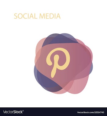 White letter p in red circle on white background vector image