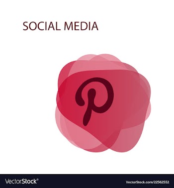 White letter p in red circle on white background vector image