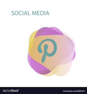 White letter p in red circle on white background vector image