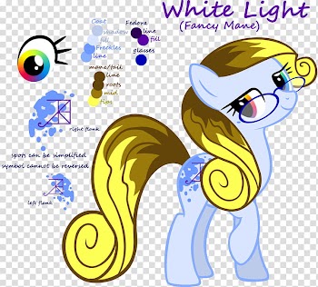 White Light Fancy Mane transparent background PNG clipart