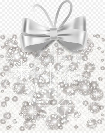 White Light Ribbon - Beautiful white bow tie 