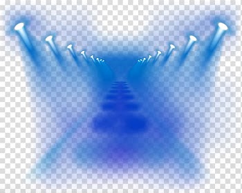 White lights on pathway illustration, Stage lighting Blue, Blue light transparent background PNG clipart