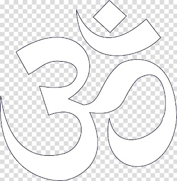 White Line art Circle , Om transparent background PNG clipart