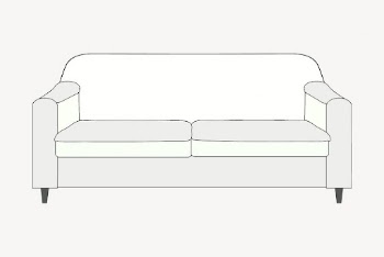 White loveseat sofa, furniture illustration. | Free Photo - rawpixel