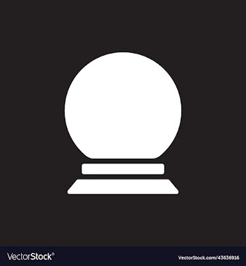 white magic ball solid icon