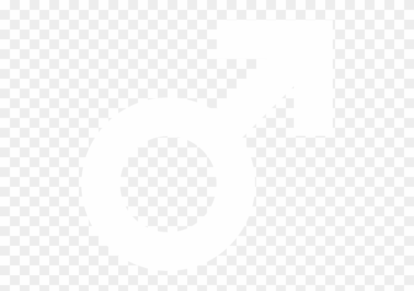 White Male 2 Icon - Male Gender Symbol White Png