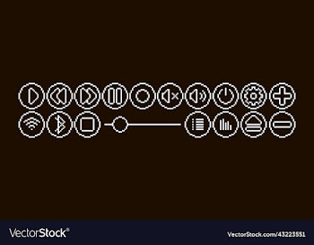 white mediaplayer icons for audio or video