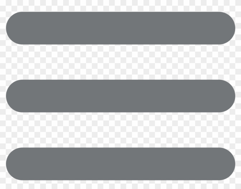 White Menu Icon Transparent Png - Three Line Menu Button