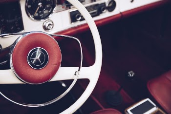 White Mercedes-benz Steering Wheel
