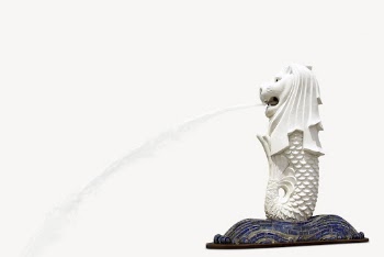 White Merlion sticker, Singapore's animal | Free PSD - rawpixel