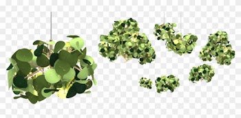 White Mixed Green - Green Leaf Lamp