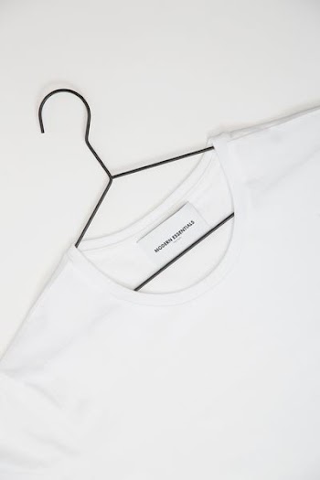 white Modern Essentials crew-neck shirt