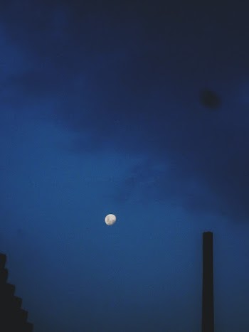 White Moon at Night