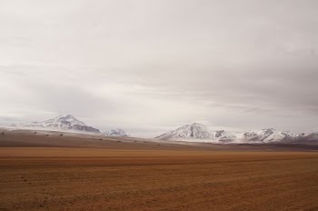 white mountains under gray sky during day