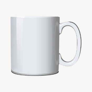 White mug sticker, object illustration | Free PSD - rawpixel