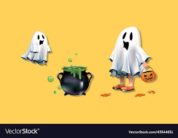 white mystery halloween ghosts halloween element