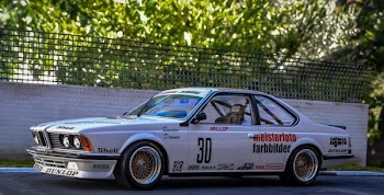 White Nascar Sedan