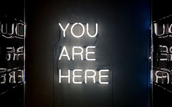 white neon light signage