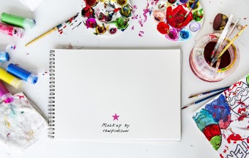 White Notebook With Paint