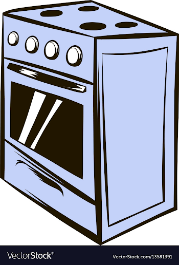 White oven icon cartoon Royalty Free Vector Image