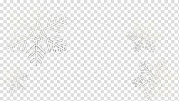 White Pattern, White snowflake lines floating material transparent background PNG clipart
