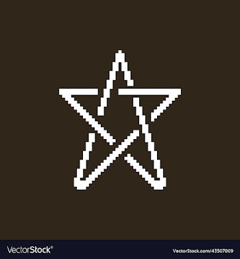 white pentagram star sign