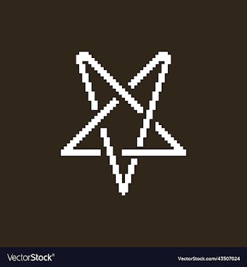 white pentagram star sign