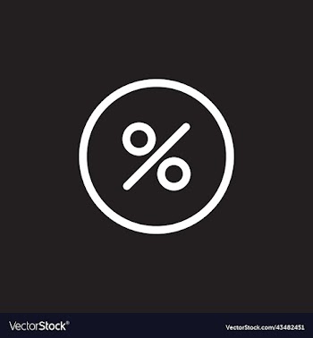 white percentage line icon