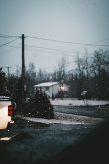 white pickup truck park near light post