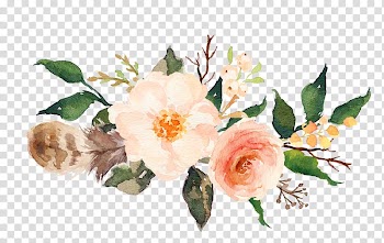 White, pink, and brown floral illustration, Watercolour Flowers Watercolor painting, Water Color Flowers transparent background PNG clipart