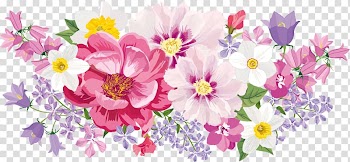 White, pink ,and red petaled flowers illustration, Flower Floral design , Elegant watercolor flowers transparent background PNG clipart
