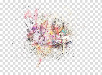 , white, pink, and teal abstract painting transparent background PNG clipart